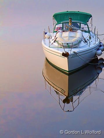 Canal Boat_10736A.jpg - Photographed at sunrise along the Rideau Canal Waterway near Smiths Falls, Ontario, Canada.